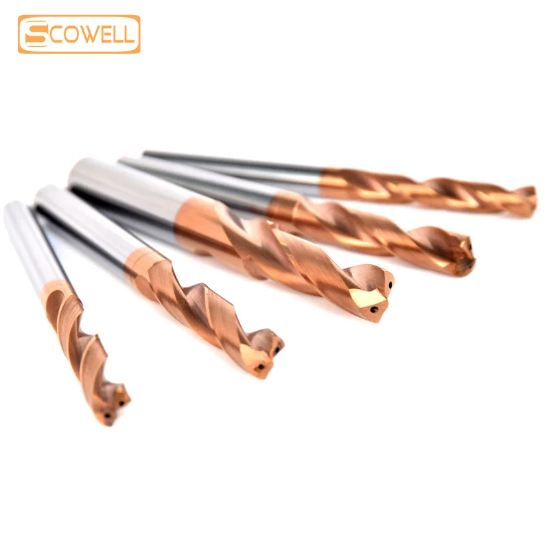 30%off Micro Grain Solid CNC Carbide Internal Cooling Drill Bits Tungsten carbide CNC Twist Drill Bits Ruter Drills