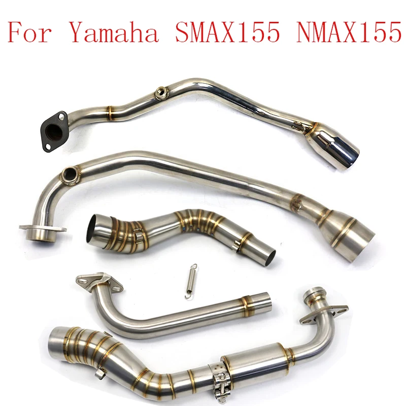 Motorcycle Exhaust Pipe Front of Stainless Steel Slip-On Full System For YAMAHA NMAX 155 NMAX 125 SMAX(MAJESTY S) 155 Scooter