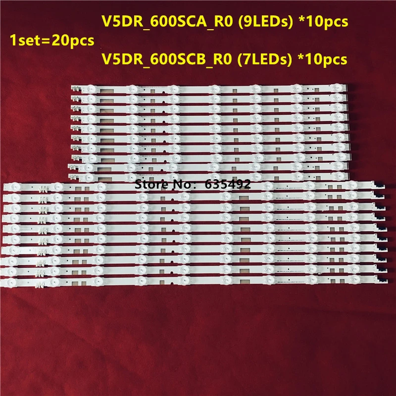 

20pcs LED Strip For UE60JU6800 UE60JU6870 UE60JS7200 UE60JU6850 UE60JU6875 UE60JU6872 UN60JS7000 UN60JS7200 UA60JS7200R