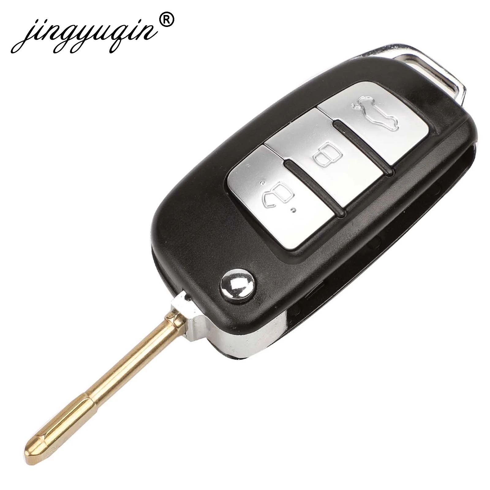 Zmodyfikowana 3-przyciskowa składana obudowa na zdalny klucz do Ford Focus Fiesta C-Max S-Max Ka Mondeo Galaxy Fob Case HU101 FO21 Blade