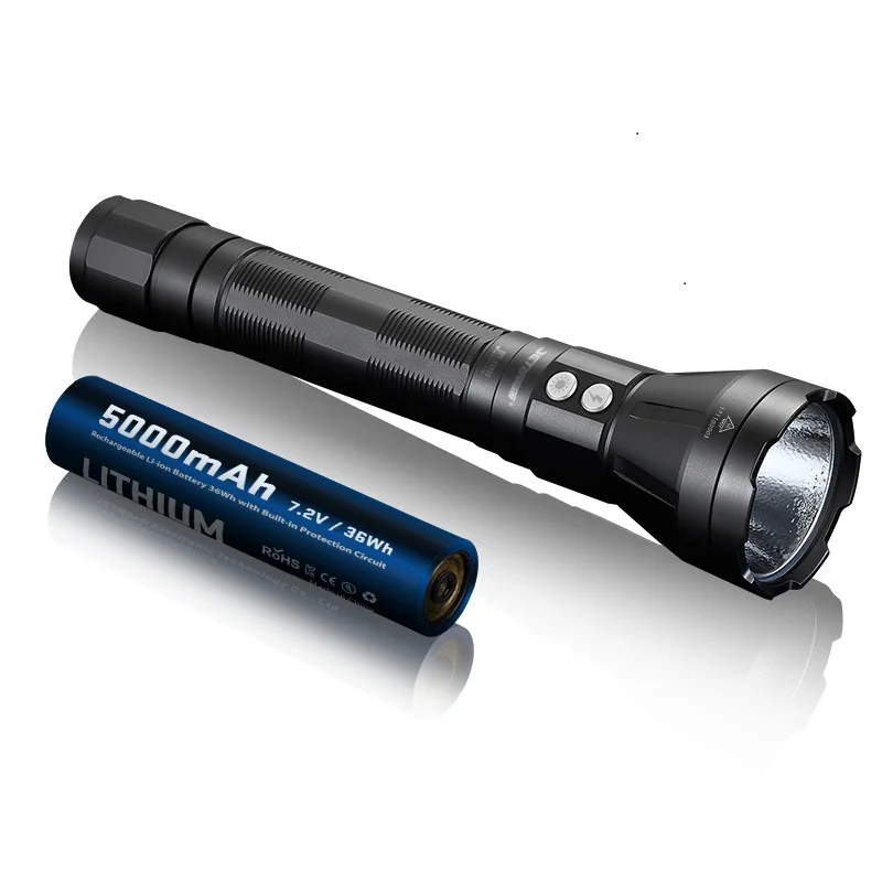 Jetbeam SSR50 High Power Rechargeable Led Flashlight 3650 Lumens Self-defense Outdoor Flashlight Powerful Power Bank  Function