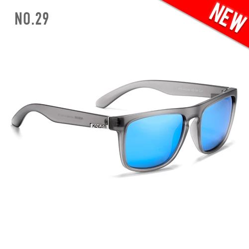 Imagen 2 del producto Gafas de sol de moda para hombre de KDEAM, gafas de sol polarizadas, gafas de sol de espejo de diseño clásico para hombre con caja de marca CE