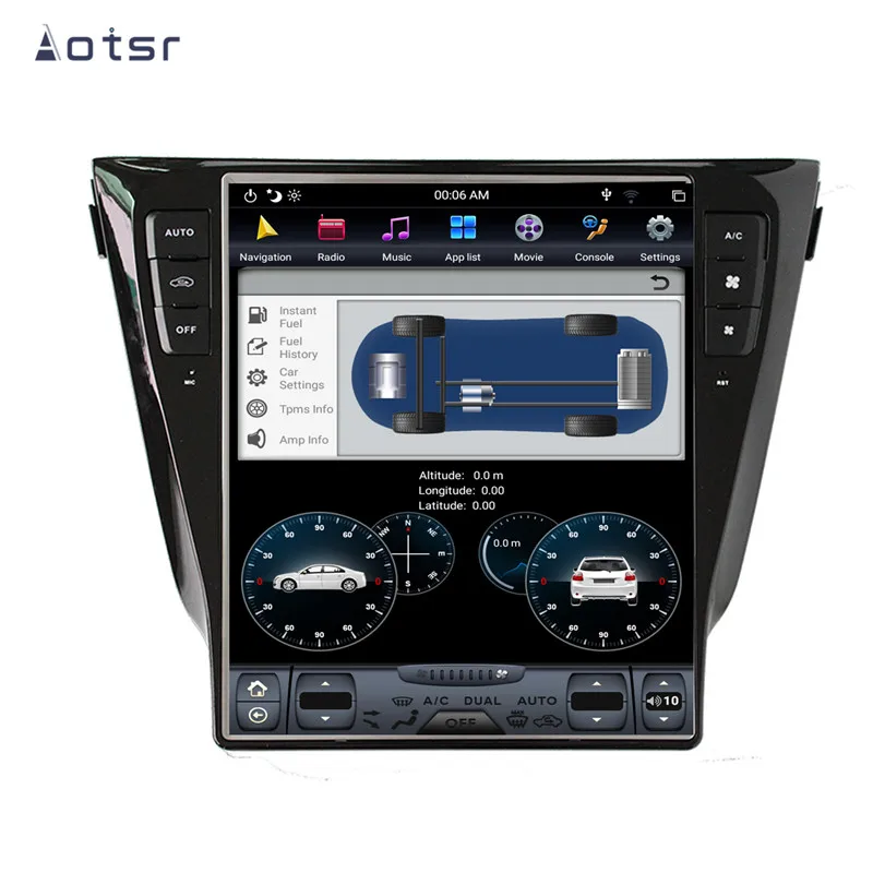 

AOTSR Tesla 1 Din Android 8 Car Radio Coche For Nissan X-TRAIL Qashqai Rouge 2013 - 2019 Car GPS Navigation Multimedia Player