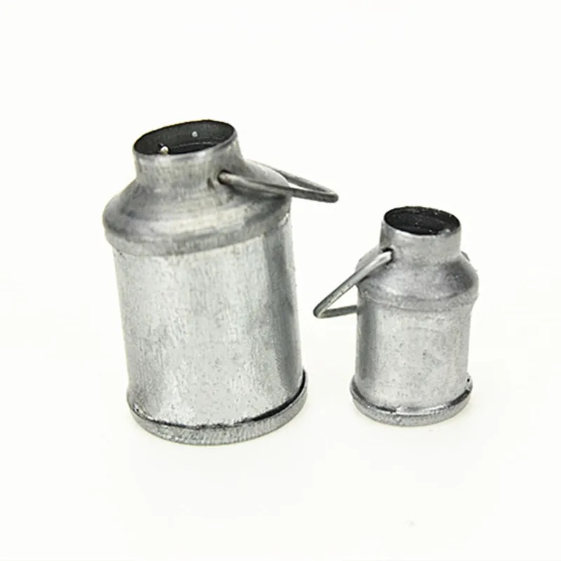 1:12 Dollhouse Distressed Mini Furniture Scene Accessories Iron Kettle Farm Milk Jug Mini Tea Kettle Kitchen Tools