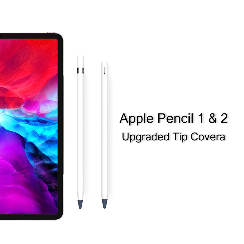 Estuche de silicona con pantalla táctil para Apple Pencil 1, 2 Generación, reemplazo de punta de lápiz, 1, 2 estuches, 8 paquetes
