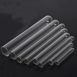 50 pieces/lot 13*100mm Round Bottom Glass Test tube Lab Thickened Transpatent Glass tube