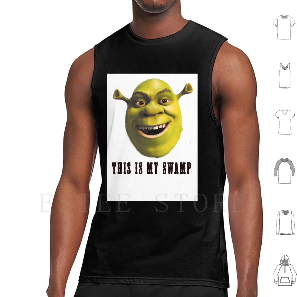 This Is My Swamp Tank Tops Vest Sleeveless Swamp Shrek This Is My Swamp Donkey Enjoy