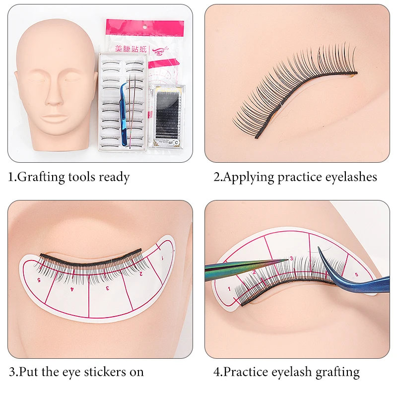 Rubber Practice Training Head Manikin Cosmetology Mannequin Doll Face Silicone Head Eyelash Extension Mannequin Head Makeup Tool