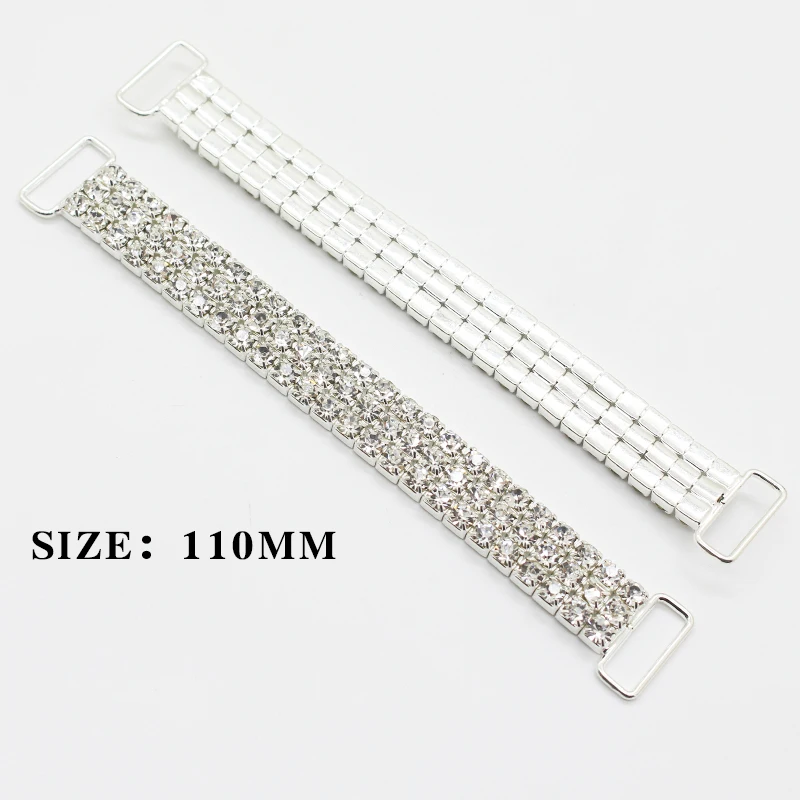 Elasticity Bikini Buckles 2Pcs Bra Buckles165mm Shiny Swimwear Connection Decor Diamond Chain Rhinestones Body building Sexy