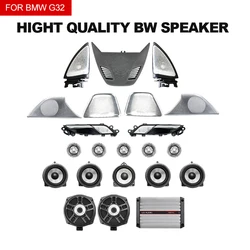 Car For BMW 6GT G32 LED Loundspeaker Front Rear Door Glow Tweeter Luminous Night Light Trim Subwoofer Audio Speakers Horn Cover