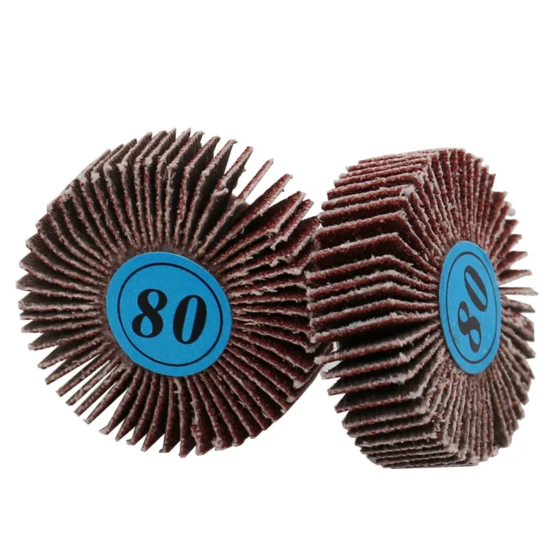 10Pcs Schuren Schuurpapier Flap Wiel Disc Set (80 Grit) handvat Sluiter Wiel Polijsten Wiel Voor Dremel Power Rotary Gereedschap