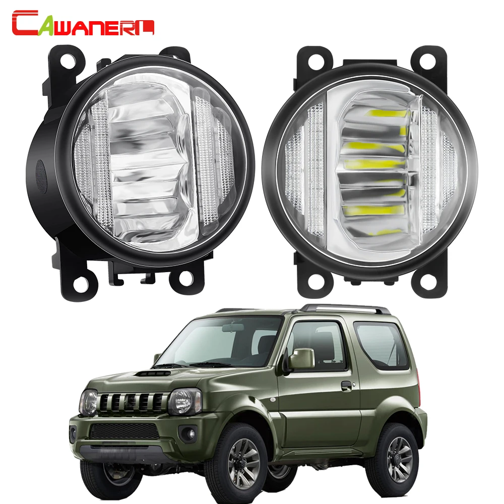 2in1 Fog Light + DRL For Suzuki Jimny FJ 1998-2014 Car Front Bumper LED Fog Lamp Daytime Running Light 30W 8000LM 12V