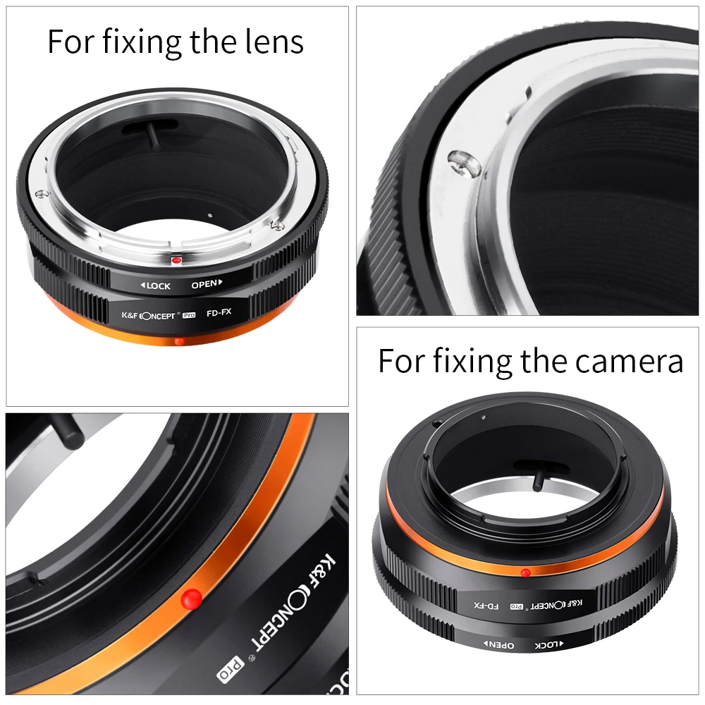 K&F CONCEPT FD-FX Canon FD Lens to Fuji Fujifilm FX XF X Mount Camera Adapter Ring for Canon FD Lens to Fuji Camera - Image 4