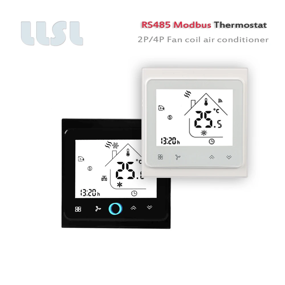 HVAC Temperature Regulator Modbus RS485 Communication Fan Coil Indoor Digital Thermostat Smart Home