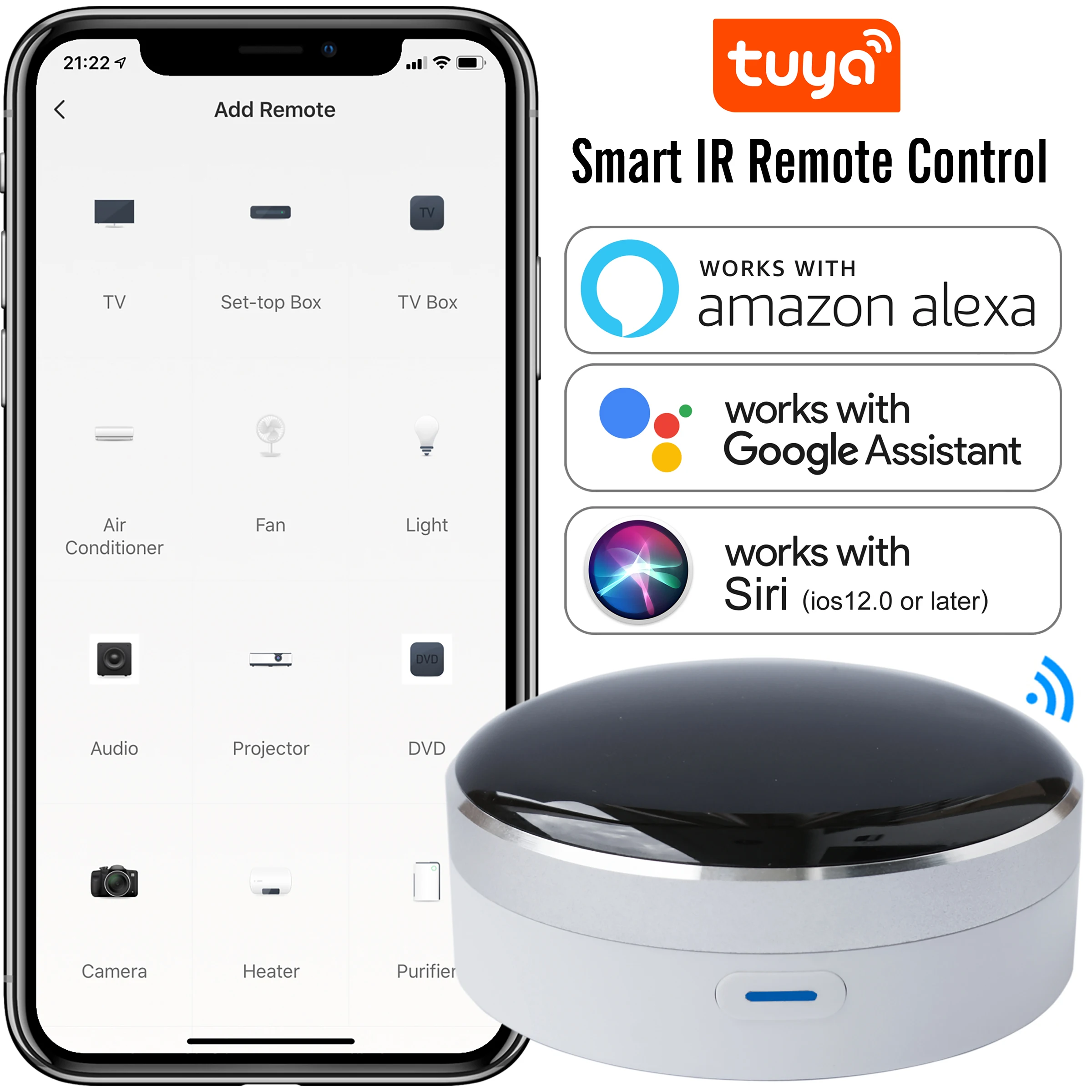 CUSAM IR Remote Control Universal Infrared Blaster Tuya Smart Life Works with Alexa Google Home Siri