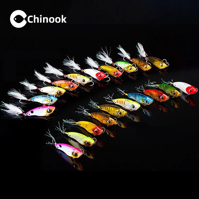 Chinook 3D Eyes vib Vibrating Blade Bait 8/13.5/20g Artificial Vibe for Bass Pike Perch Fishing