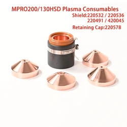 Bouclier de consommables de haute qualité, Machine de découpe Plasma Mpro200 130HSD 220532 220536 220491 420045 capuchon de retenue 220578