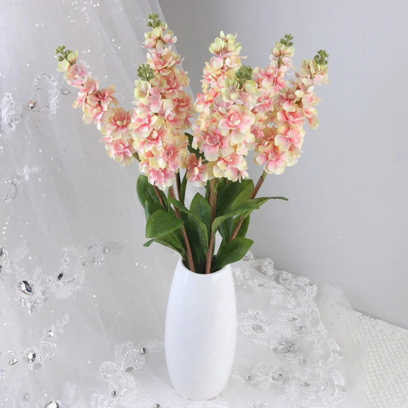 1Pcs/lot 67/80cm Artificial Flowers Delphinium Flower Branch Fake Leaf for Wedding Home Decorative Hyacinth Silk Flower