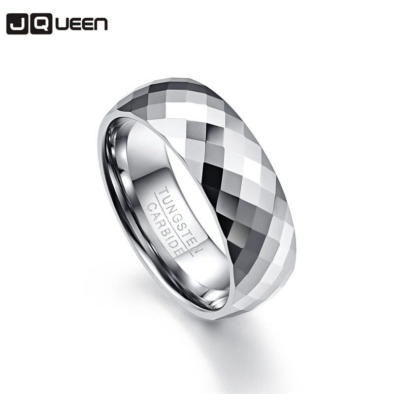 Men Ring 100% Tungsten Carbide Multi-faceted Men's Jewelry