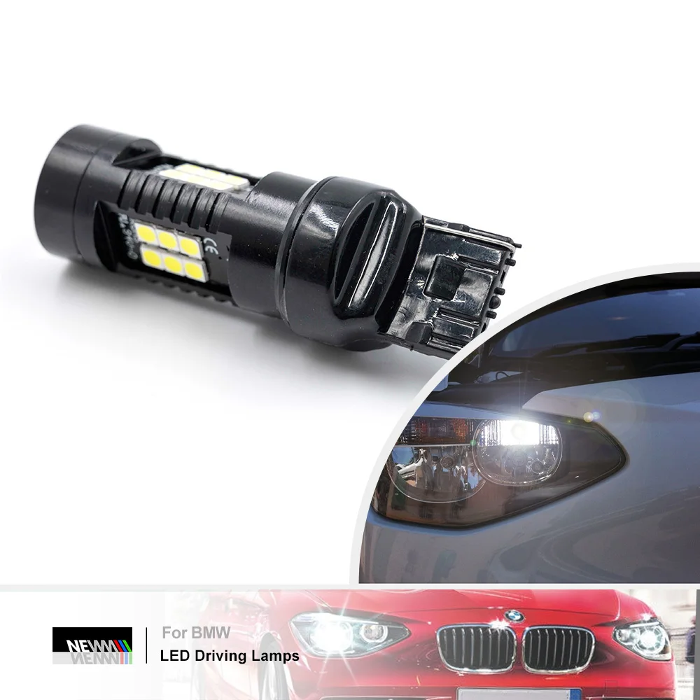 Canbus 7440 T20 W21W LED Daytime Running Lamps for BMW 1Series F20 F21 2010 2011 2012 2013 2014 2015 Bimmer Headlights Daylight