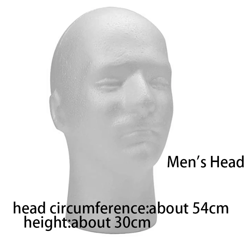 White Foam Wig Stand, 1 Piece