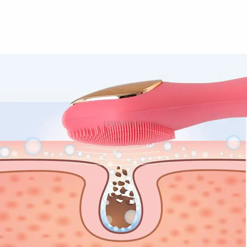 Powered silica gel facial cleanser to remove blackhead wash brush heat and export into the beauty instrument