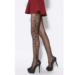20 Denier Ultra Sheer ฤดูร้อนสีดำแฟชั่นและผู้หญิงเซ็กซี่ Jacquard Core-Spun Pantyhose Tights ถุงน่อง