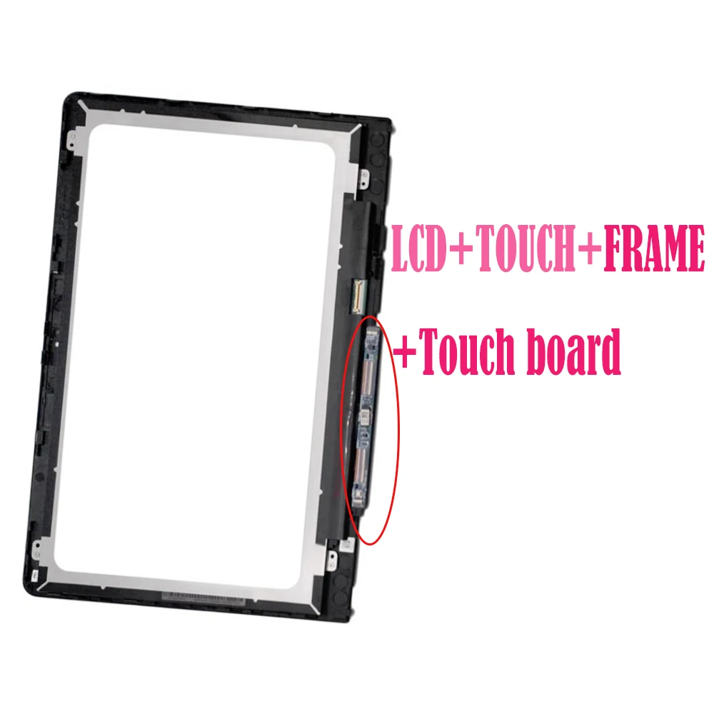 14 for for para hp pavilion x360 14-ba 14m-ba display lcd de toque digitador da tela de vidro display lcd assembléia com quadro e placa de toque