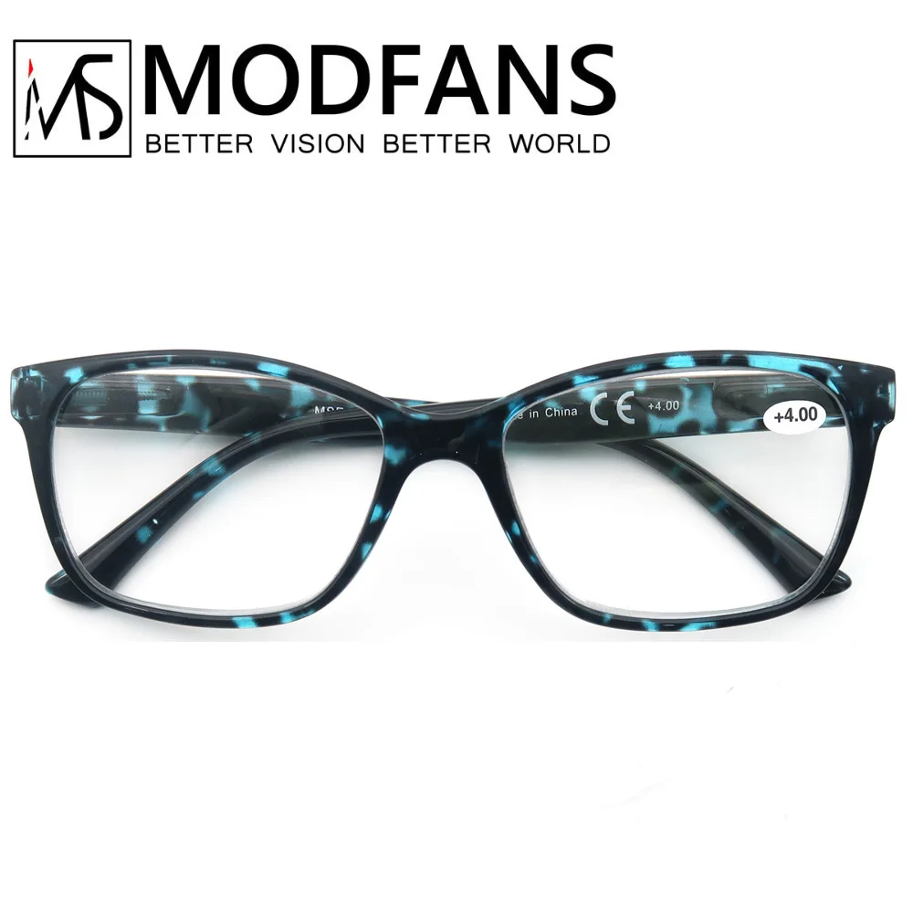 Modfans Men Reading Glasses For Reader Women Square Colorful Fashion Frame Plastic Material Comfortable To Wear Eyeglass