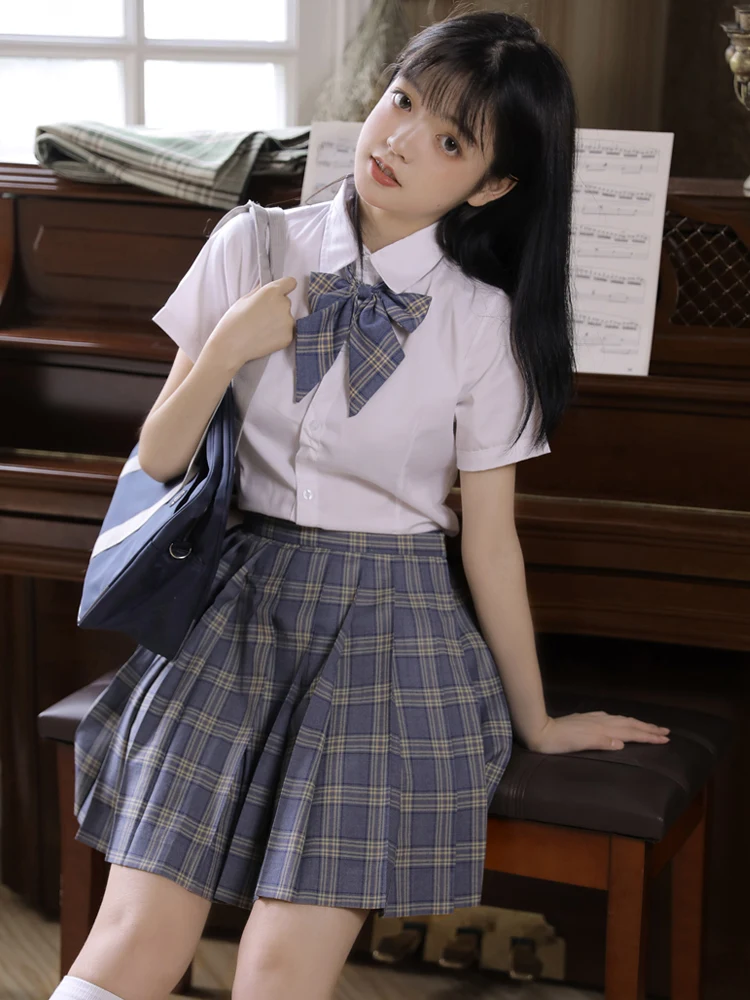 Japanese fashion High School Student College  Suit JK Uniform Pleated Skirt  school girl uniform sailor uniform  school skirt