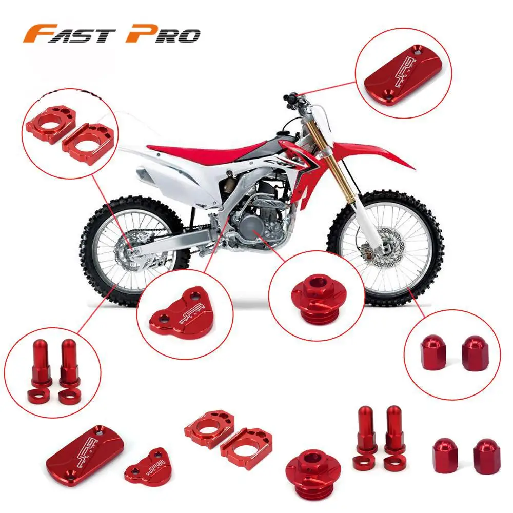 Motocykl CNC blok osi hamulca sprzęgło zbiornik płynu pokrywa zestaw dla HONDA CR125R CR250R CRF250R CRF450R CRF450X CR CRF 250R