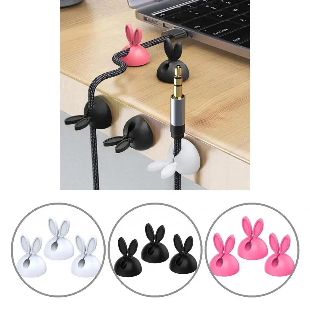 Lightweight Cable Holder Wide Compatibility Easy Installation Reliable Rabbit Ear Data Wire Cord Management Clip