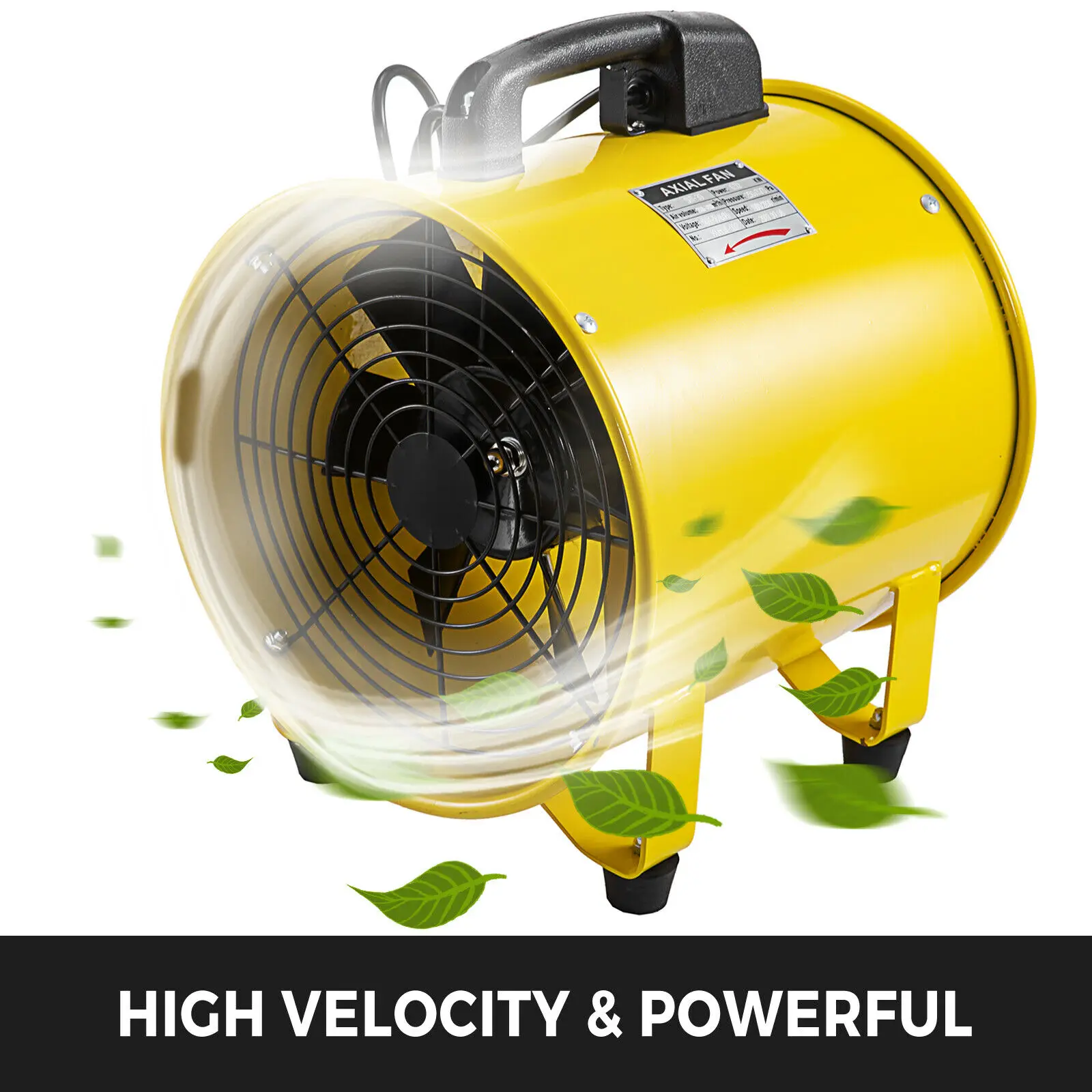 Ventola di ventilazione portatile VEVOR 12in 16in Utility Blower con tubo flessibile del ventilatore da 5 metri per aree di accesso limitate fabbriche di spazi per gattonare