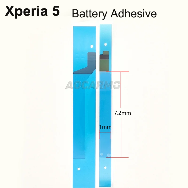 Aocarmo For SONY Xperia 5 / X5 / J8210 J9210 Full Set Adhesive Rear Back Cover Sticker Battery Mic Earpiece Loudspeaker Glue