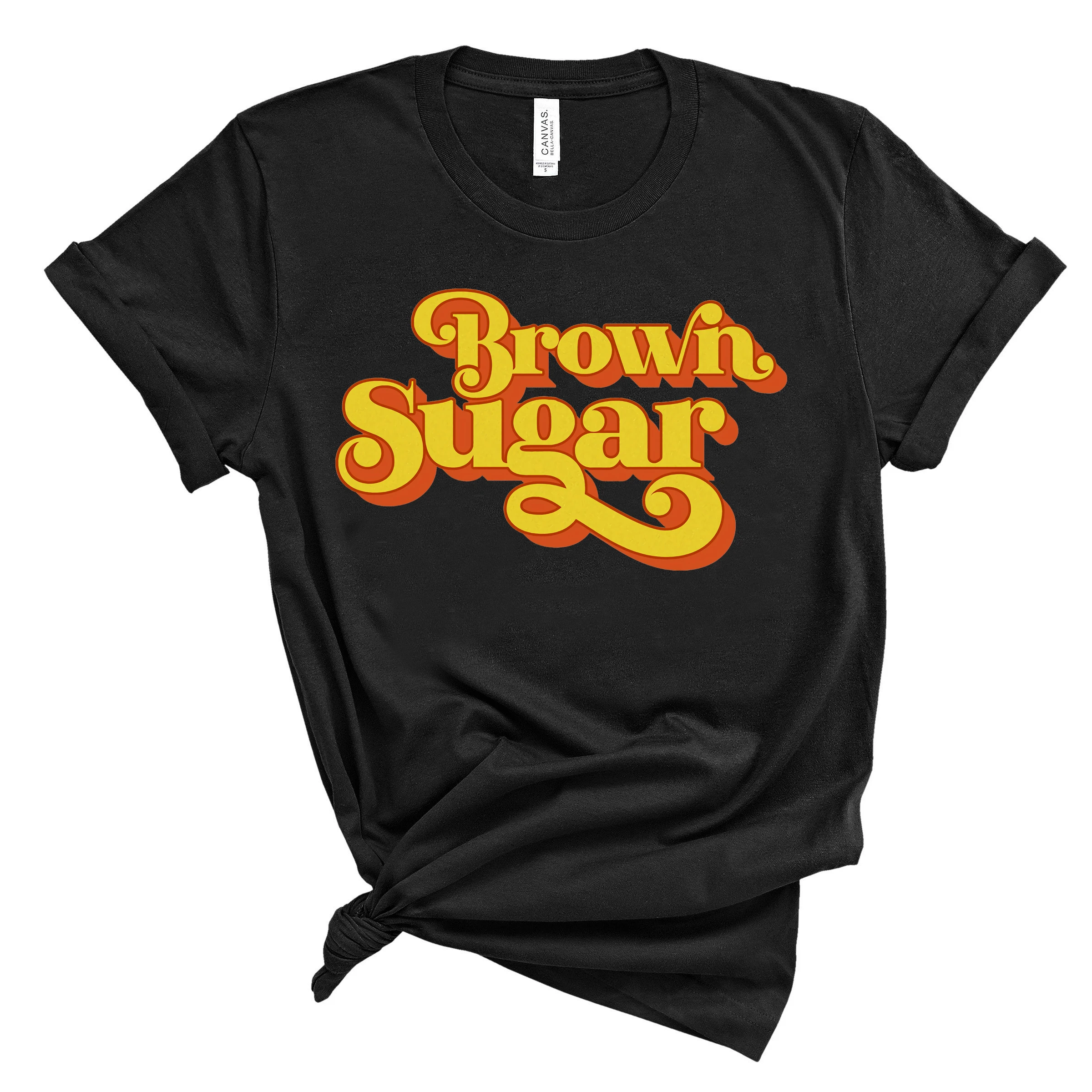 Women Brown Sugar T-Shirt Black Pride Shirt Melanin Black Queen Shirt Afro Girl Tees Vintage Graphic Tees Casual Tops