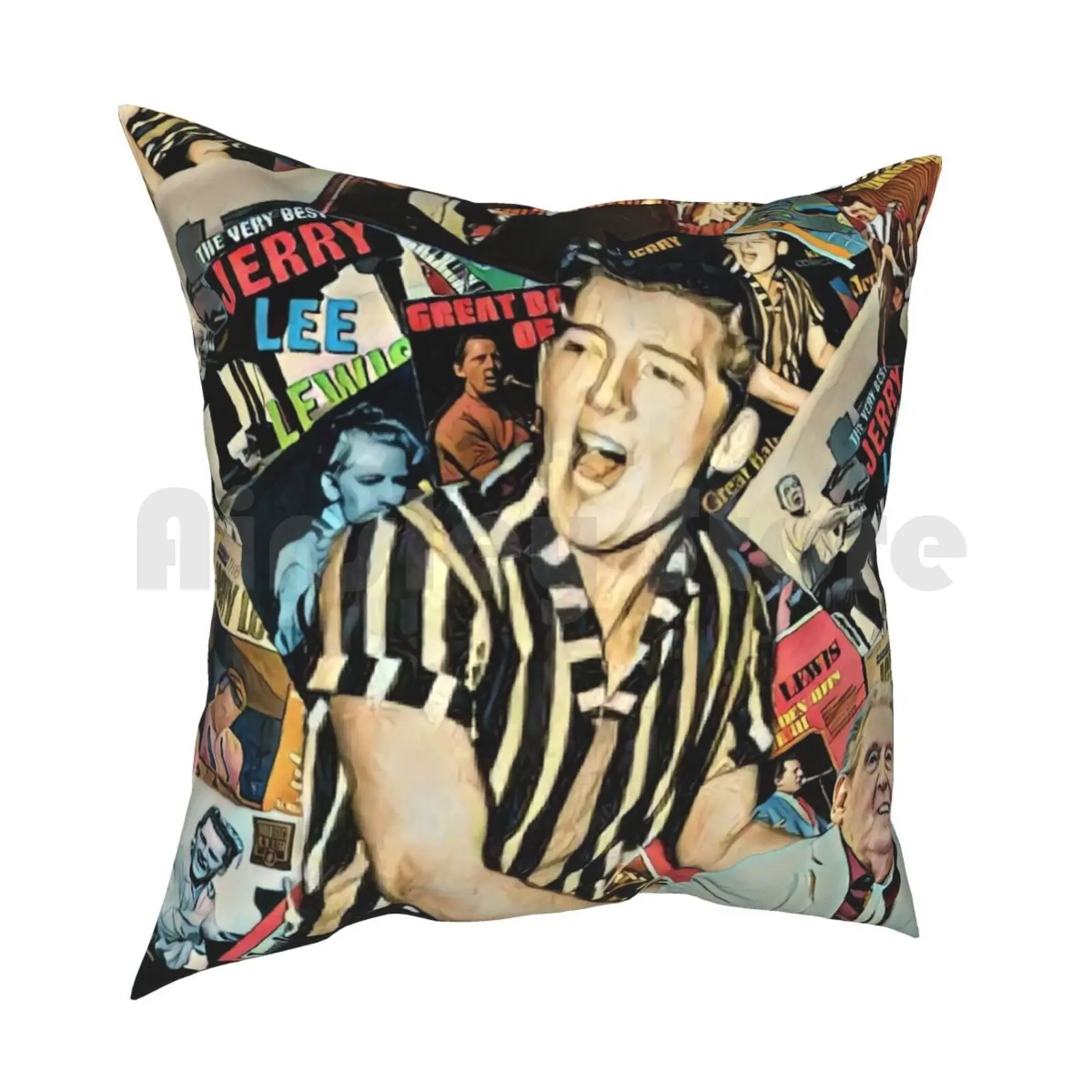 Jerry Lee Lewis Pillow Case Printed Home Soft DIY Pillow cover The Killer Jerry Lee Jerry Lee Lewis Rocker N Roll Country