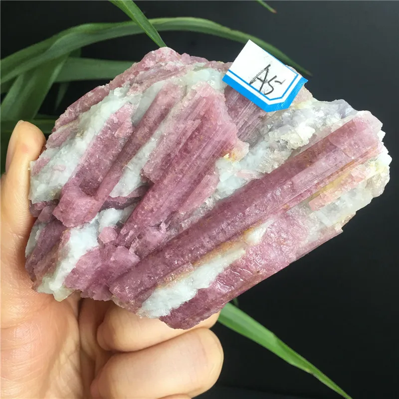 Natural  Pink Tourmaline Crystal Mineral Association Rough Stone Specimen Rock Rare