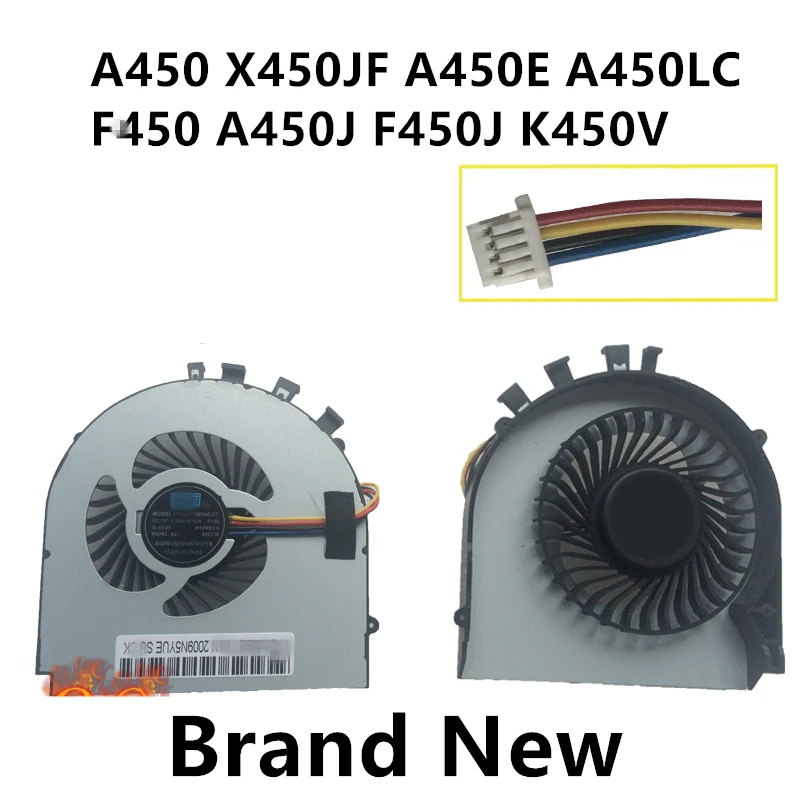 New Laptop CPU Cooling Fan For ASUS A450 X450JF A450E A450LC F450 A450J F450J K450V Notebook Cooler Radiator