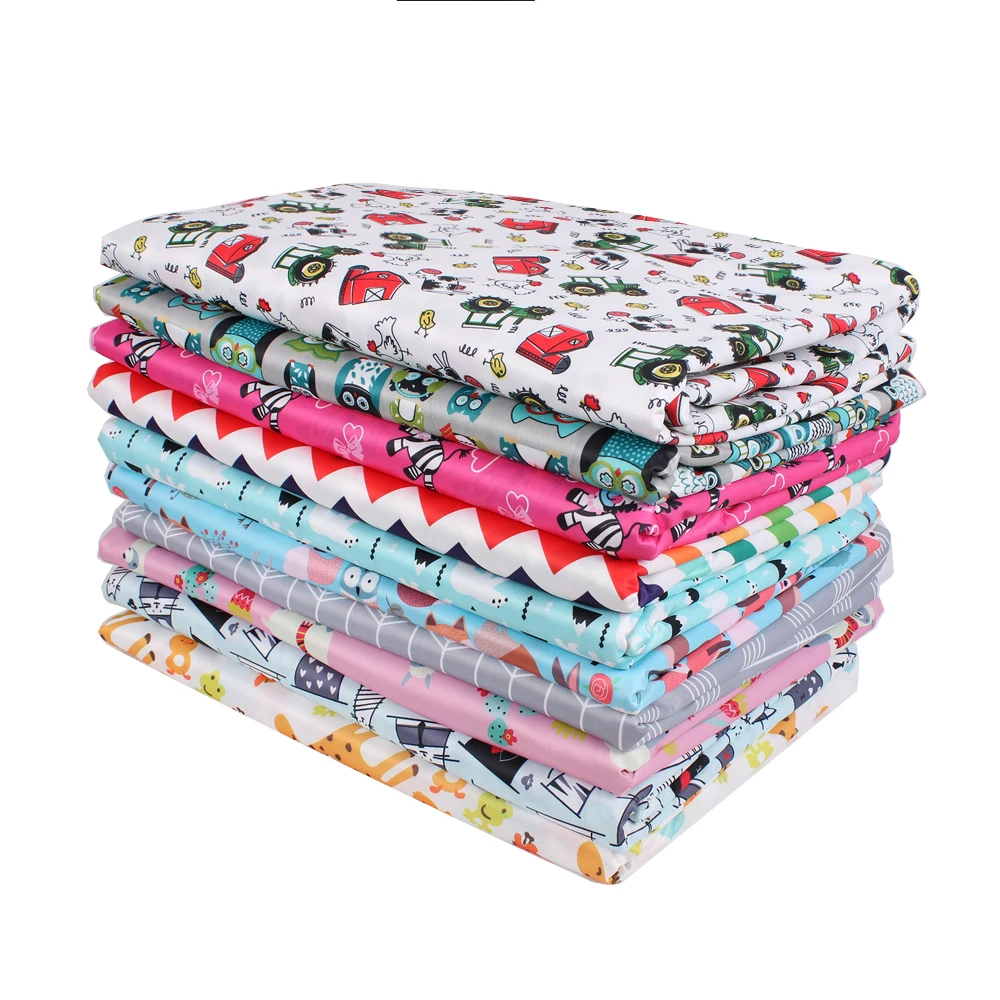 1-4M Printed Solid Fabric For Baby Reusable Cloth Diaper Wet Bag, BPA Free Waterproof Fabric PUL For Baby Nack Bag