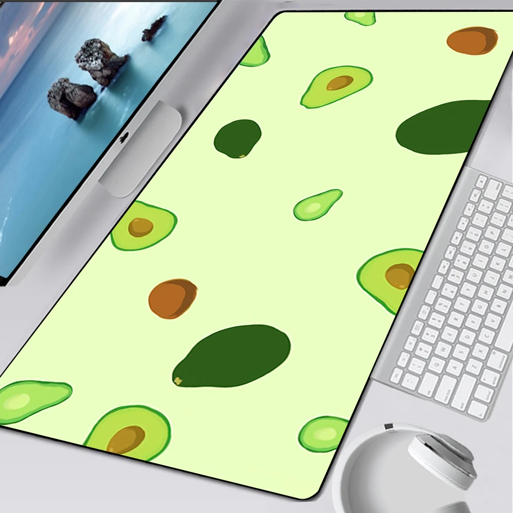 Large Gaming Mouse Pad Computer Mousepad PC Gamer Mouse Mat Laptop Mausepad Avocado Aesthetic Fruit Carpet Keyboard Mat Desk Pad