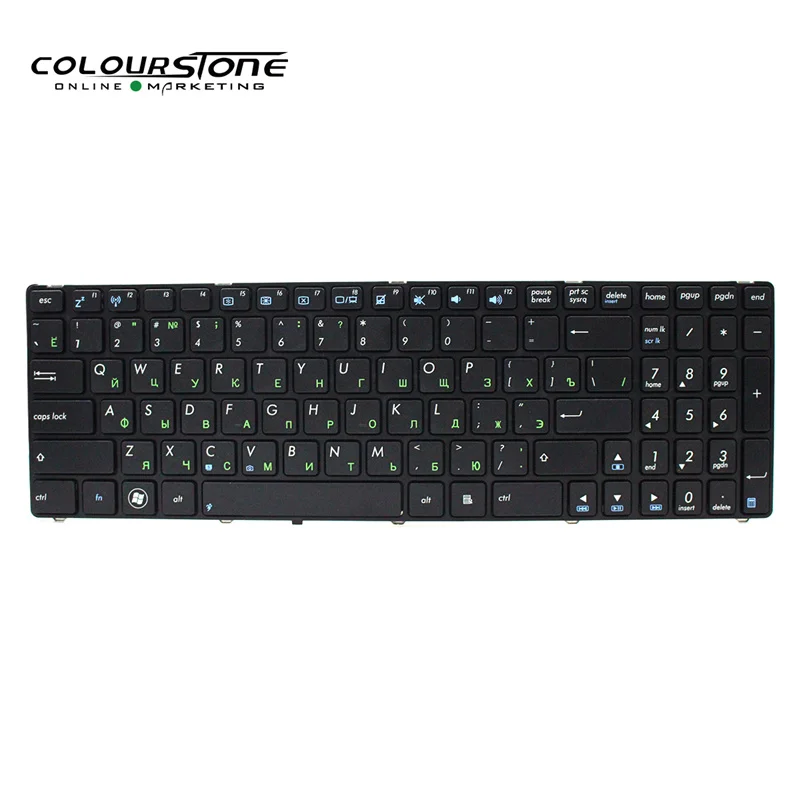 RU لوحة المفاتيح لابتوب ASUS G72 X53 X54H K53 A53 A52J K52N G51V G53 N61 N50 N51 N60 U50 K55D G60 F50S الروسية مع الإطار لوحة مفاتيح