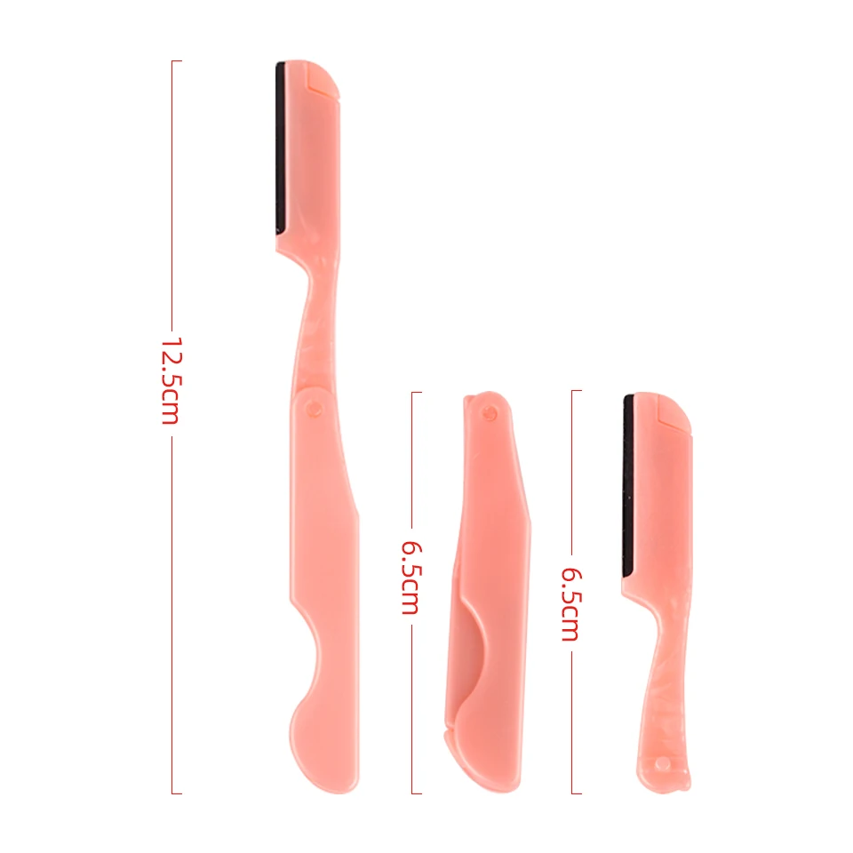 3 pçs/set facial sobrancelha trimmer olho sobrancelha shaper rosto navalha sobrancelha seguro lâmina de barbear para mulheres ferramentas de maquiagem de beleza