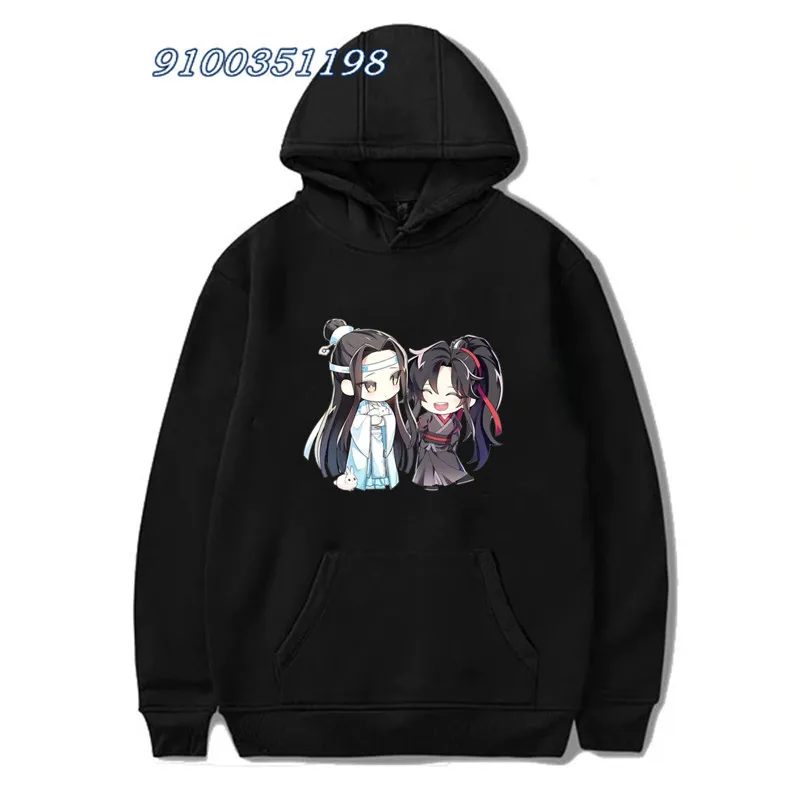 Kawaii Anime Hoodie Women Mo Dao Zu Shi 2021The Untamed Wei Wuxian Lan Wangji Rabbit Print Hooded Oversized Sweatshirts Harajuku