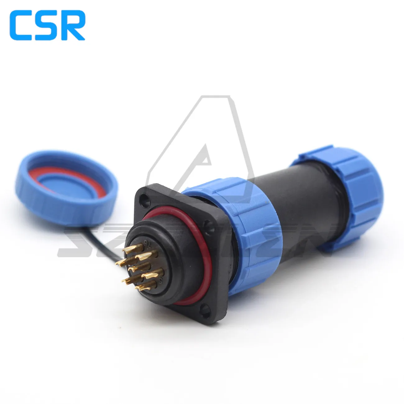 SP21 IP68 Waterproof Connector 7pin Plug And Socket  Male Female 7 Pin Power Cable Connector