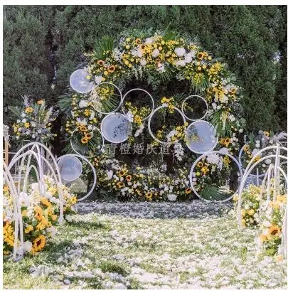 

DIY wedding ring wedding dream catcher iron ring stage ring line curtain iron ring single circle