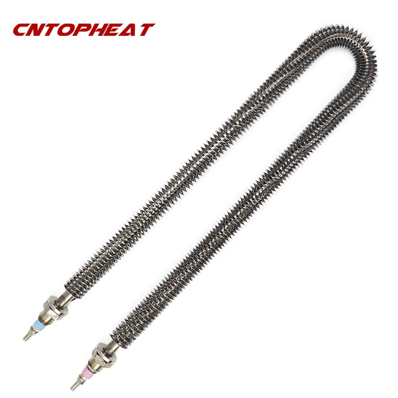 220v stainless steel electric finned heating element tubular heater u shape air fin heater