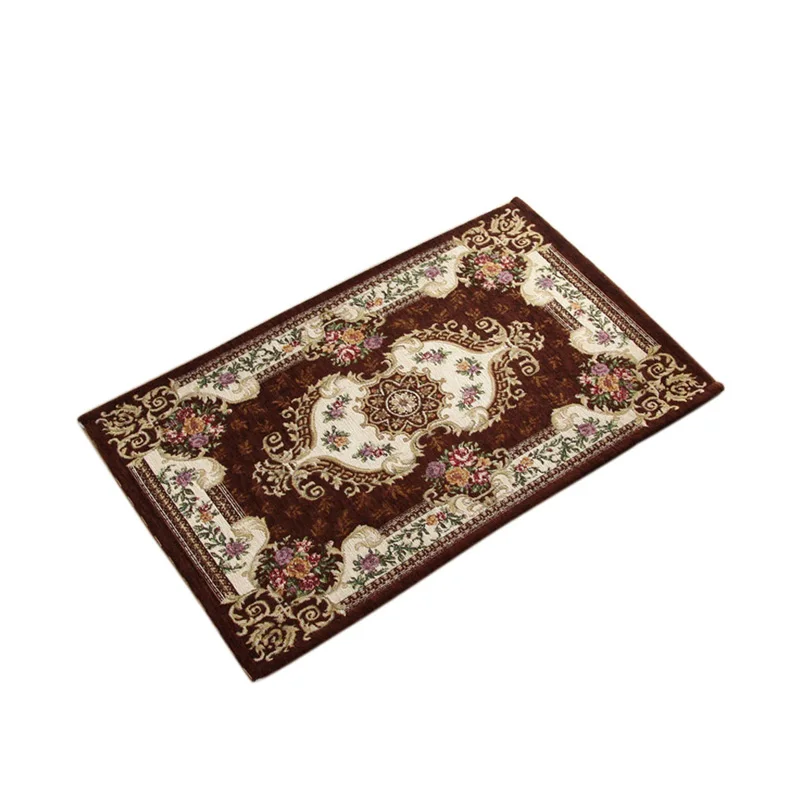 European Floral Pattern For Living Room Bedroom Baths mat Anti-Slip Home Decoration Jacquard Carpet floor mat kitchen carpet