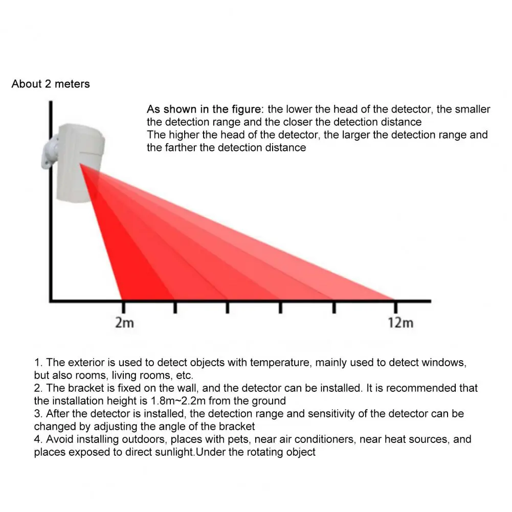 PA-476 Hause Einbrecher Infrarot Sensor Wired Dual-element Infrarot Sonde Wand-montiert Typ PIR Detektor Alarm für Indoor