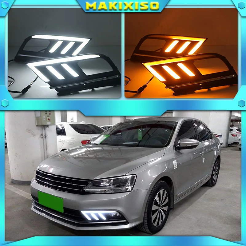 

For Volkswagen VW Jetta Sagitar MK6 2015-2018 car styling driving LED DRL Daytime Running Light Daylight