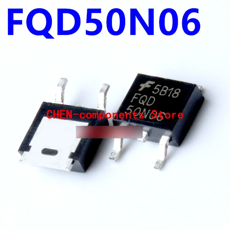 10pcs FQD50N06 TO-252 SMD triode
